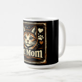 Cat Mom – Proud Feline Mother Love コーヒーマグカップ (正面右)
