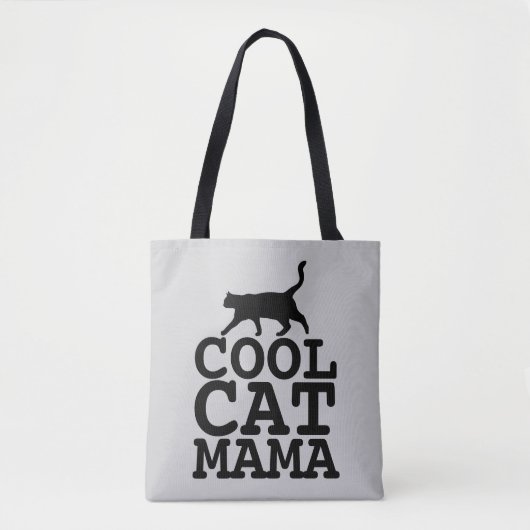 CAT MOM Tシャツ、クールな猫ママ トートバッグ (正面)