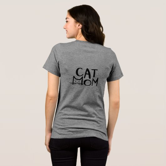 cat mom t shirt トライブレンドTシャツ (裏面全面)