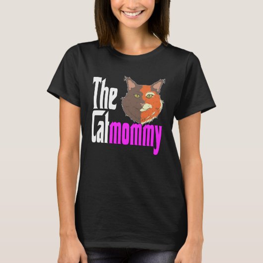 Cat Mom The Catmother Crazy Cat Mother Kitty Mommy Tシャツ (正面)