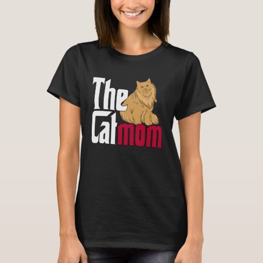 Cat Mom The Catmother Crazy Cat Mother Kitty Mommy Tシャツ (正面)