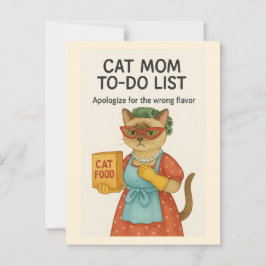 Cat Mom to doリストおもしろいことわざ猫好き ポストカード