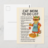 Cat Mom to doリストおもしろいことわざ猫好き ポストカード (正面/裏面)