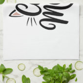 Cat Mom Whiskers and Ears キッチンタオル (折り畳み)