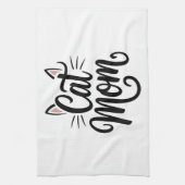 Cat Mom Whiskers and Ears キッチンタオル (縦)