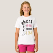CAT More WORRY Less Tシャツ (正面フル)