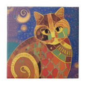 Cat moroccan mosaic kitty voices タイル (正面)