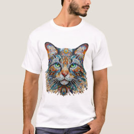 Cat Mosaic Art Tシャツ