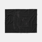 Cat Mother I Am But Skin And Bones  フリースブランケット (正面(横))