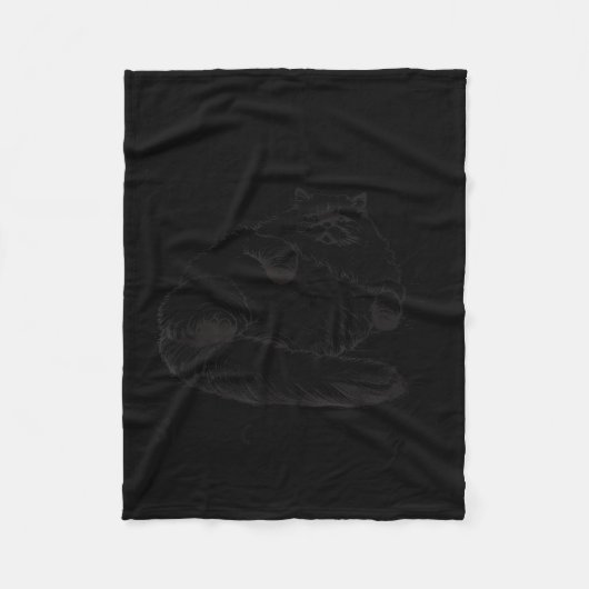 Cat Mother I Am But Skin And Bones  フリースブランケット (正面)