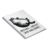 Cat Mother I Am But Skin and Bones For Cat Lover ノートブック (右側)