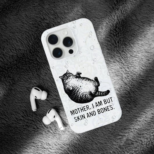 Cat Mother I Am But Skin and Bones For Cat Lover iPhoneケース