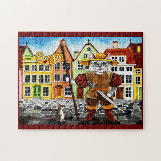 Cat, mouse Estonian folklore jigsaw puzzle ジグソーパズル (横)