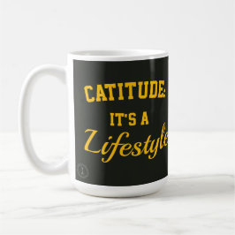Cat mug catitude it's a lifestyle コーヒーマグカップ