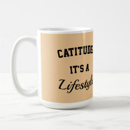 Cat mug catitude it's a lifestyle コーヒーマグカップ