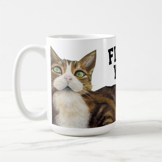 Cat mug fluff you コーヒーマグカップ (左)