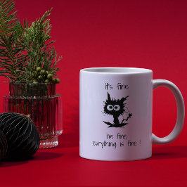 Cat Mug It’s Fine, I’m Fine, Everything is fine ツートーンマグカップ