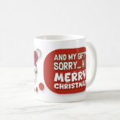 Cat Mug Wishing Merry Christmas コーヒーマグカップ (正面右)