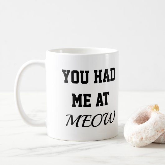 cat mug you had me at meow painting コーヒーマグカップ (ドーナツ)