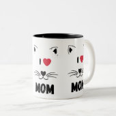 Cat mugs I love mom ツートーンマグカップ (正面右)