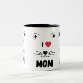 Cat mugs I love mom ツートーンマグカップ (中央)