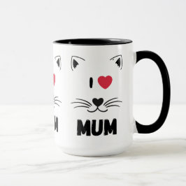 Cat mugs I love mum マグカップ