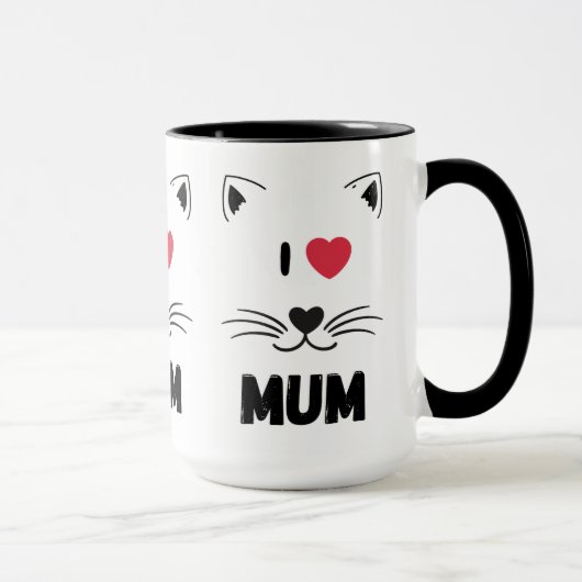Cat mugs I love mum マグカップ (右)