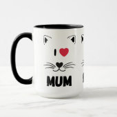 Cat mugs I love mum マグカップ (左)