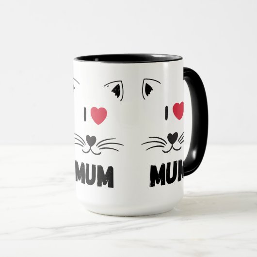 Cat mugs I love mum マグカップ (正面右)