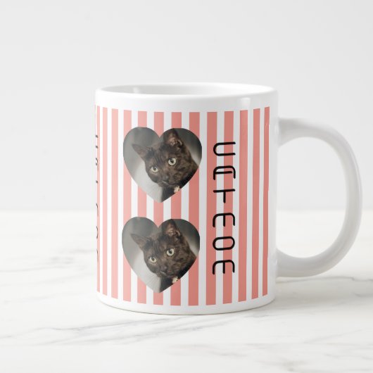 Cat Mum two photo Mug ジャンボコーヒーマグカップ (右)