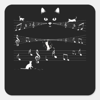 Cat Musicノート スクエアシール