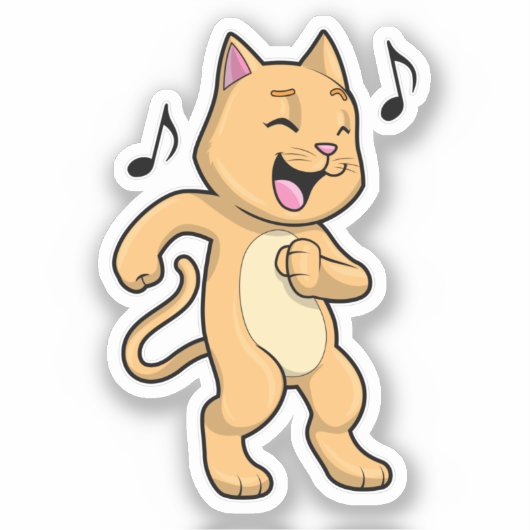 Cat Music Dance シール (正面)