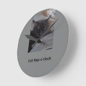 Cat Nap Clock ラウンド壁時計 (傾斜)
