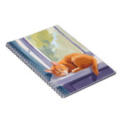 Cat Nap | Orange Kitten Watercolor Pet ノートブック (右側)