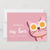Cat New House Moving Announcement Card 招待状 (正面)