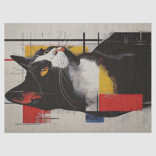 Cat Next Door Decompage 薄葉紙 (正面)