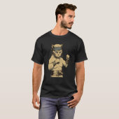 Cat Ninja Fighter Cat Practice Karate Tシャツ (正面フル)