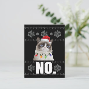 Cat No Grumpy Xmas Cats No Ugly Christmas Gifts ポストカード
