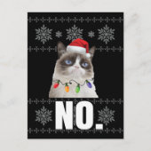 Cat No Grumpy Xmas Cats No Ugly Christmas Gifts ポストカード (正面)