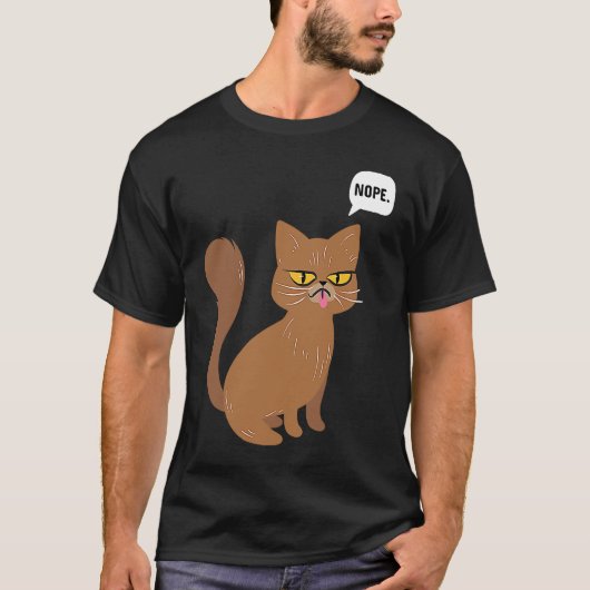 Cat Nope Statement  Graphic Tシャツ (正面)