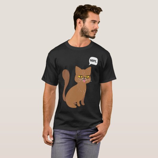 Cat Nope Statement  Graphic Tシャツ (正面フル)