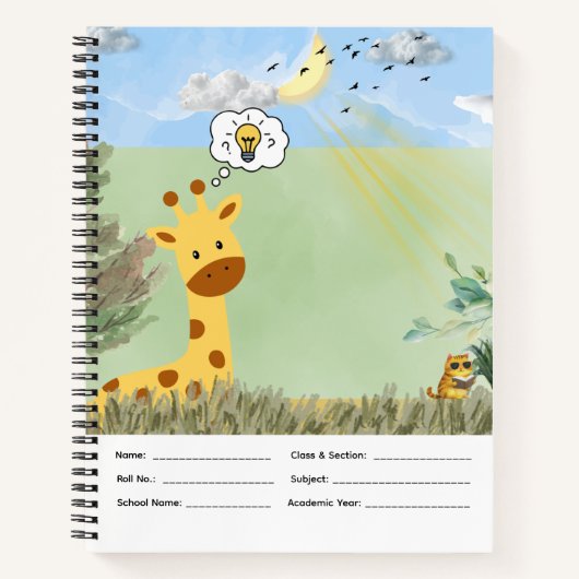 Cat Notebook for Book Lovers ノートブック (正面)