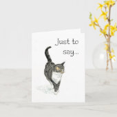 Cat Notecard – 言いたいのは… カード (黄色い花)