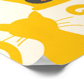 Cat o Lanternハロウィーンヴィンテージシームレス ポスター (角)