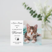 Cat Of Honor Pet Photo Cat Save The Date Cards (スタンド正面)