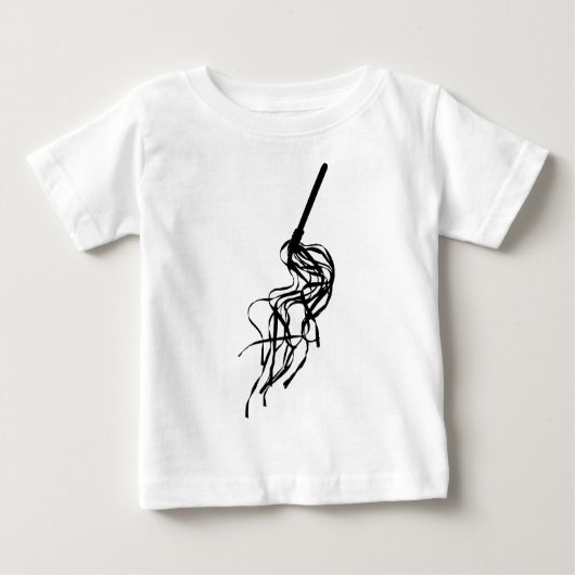 Cat of Nine Tails S&Mホイップアウトラインシルエット ベビーTシャツ (正面)