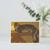 Cat on a Balustrade by Steinlen ポストカード (スタンド正面)