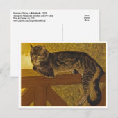 Cat on a Balustrade by Steinlen ポストカード (正面/裏面)