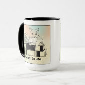 Cat on a Book マグカップ (正面左)