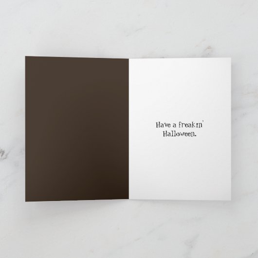 Cat On a Halloween Skeleton カード (内部)